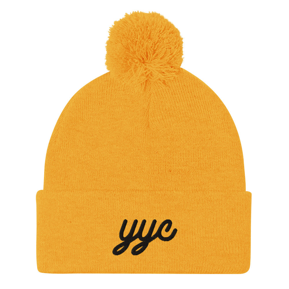 Vintage Script Pom-Pom Beanie • YYC Calgary • YHM Designs - Image 05