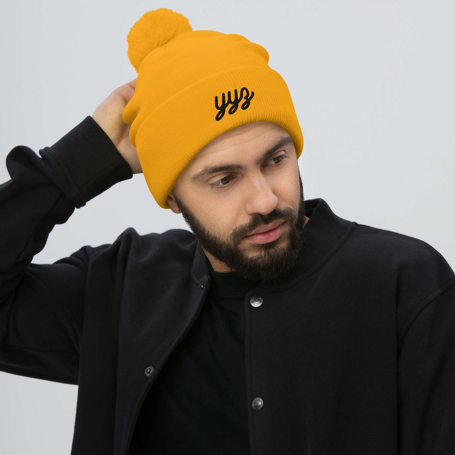 Vintage Script Pom-Pom Beanie • YYZ Toronto • YHM Designs - Image 09