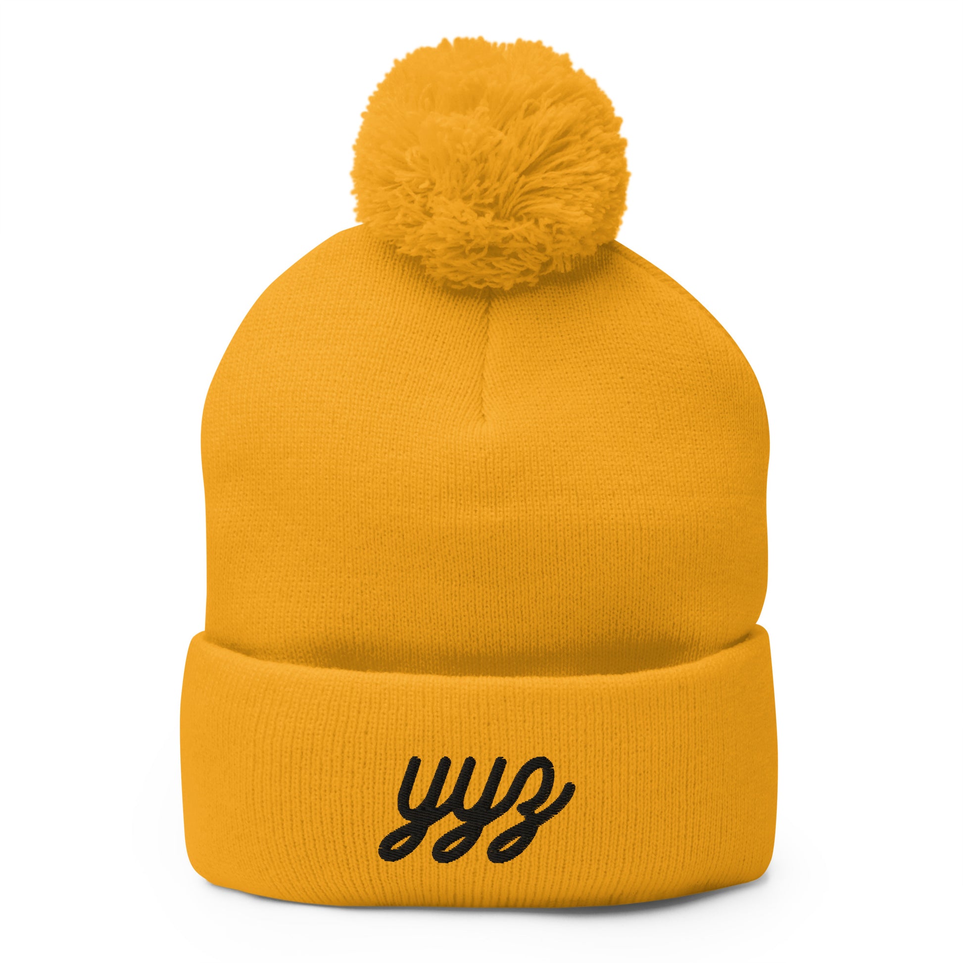 Vintage Script Pom-Pom Beanie • YYZ Toronto • YHM Designs - Image 04