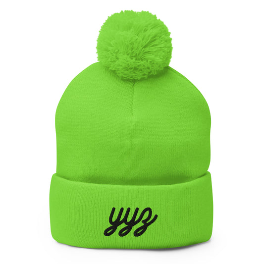 Vintage Script Pom-Pom Beanie • YYZ Toronto • YHM Designs - Image 01