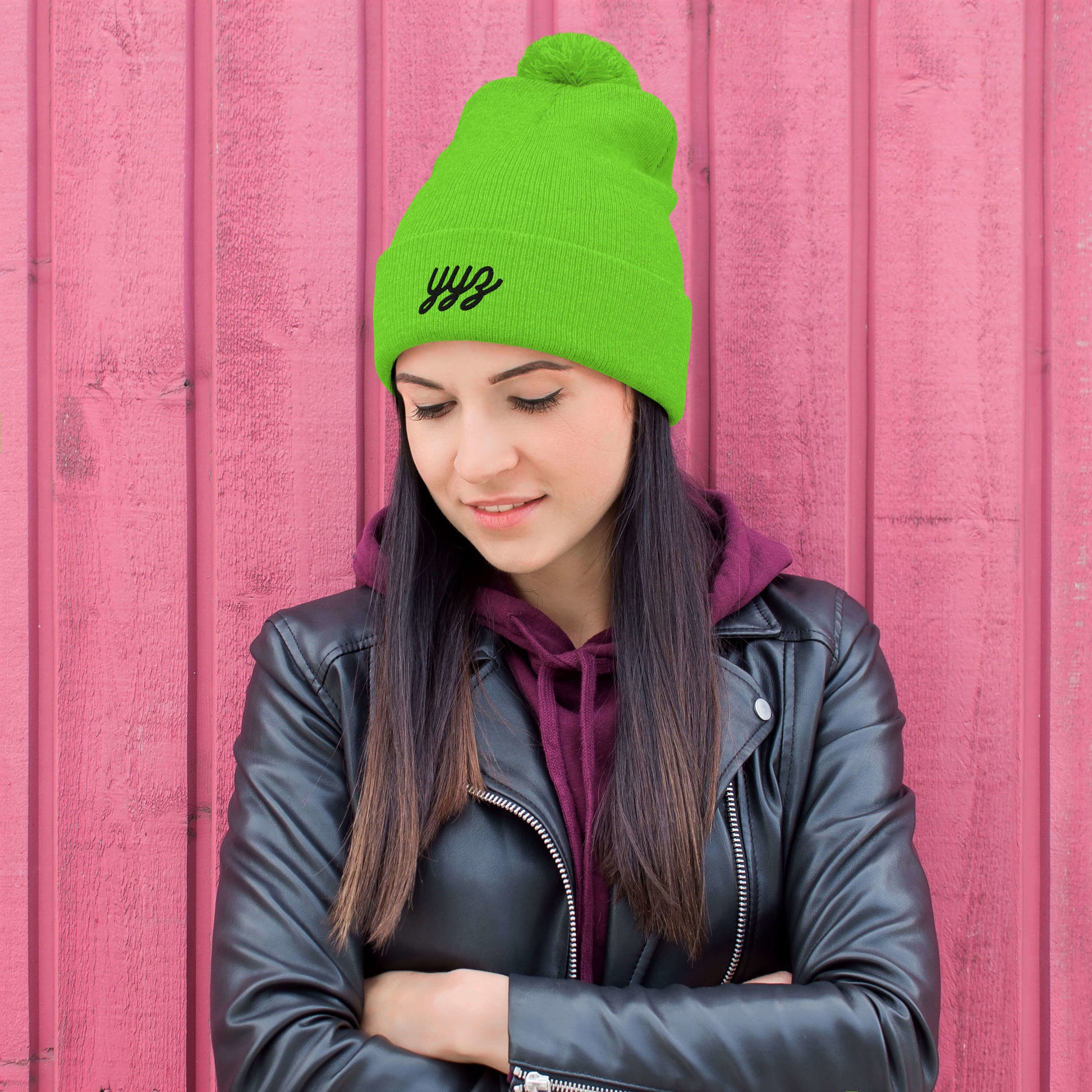 Vintage Script Pom-Pom Beanie • YYZ Toronto • YHM Designs - Image 07