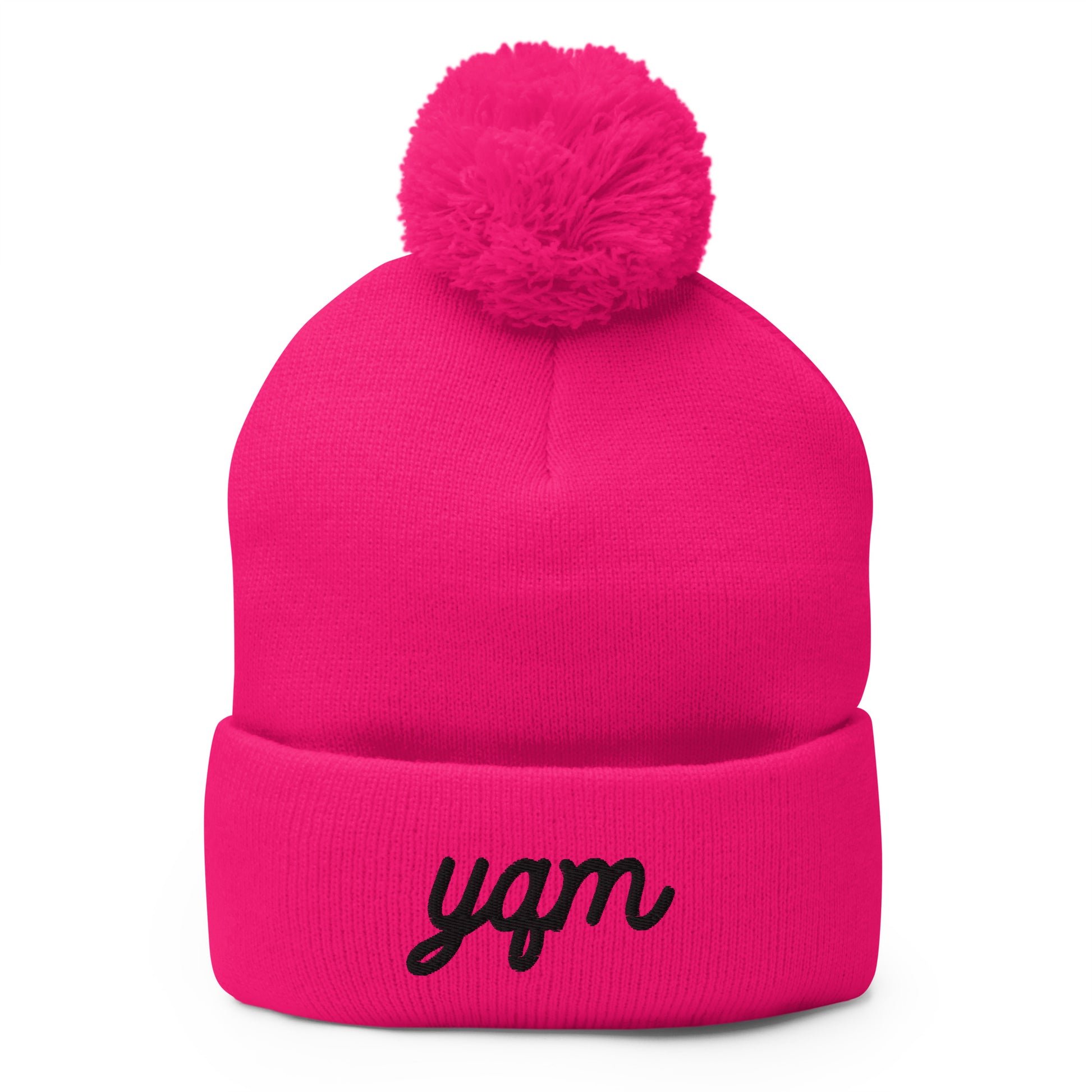 Vintage Script Pom-Pom Beanie • YQM Moncton • YHM Designs - Image 03