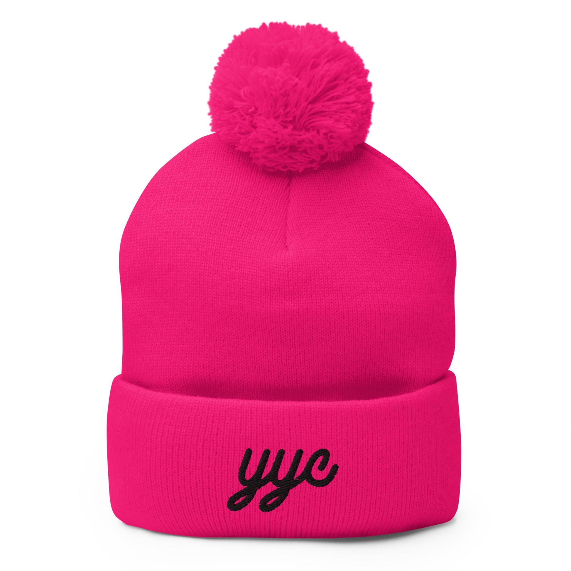 Vintage Script Pom-Pom Beanie • YYC Calgary • YHM Designs - Image 03