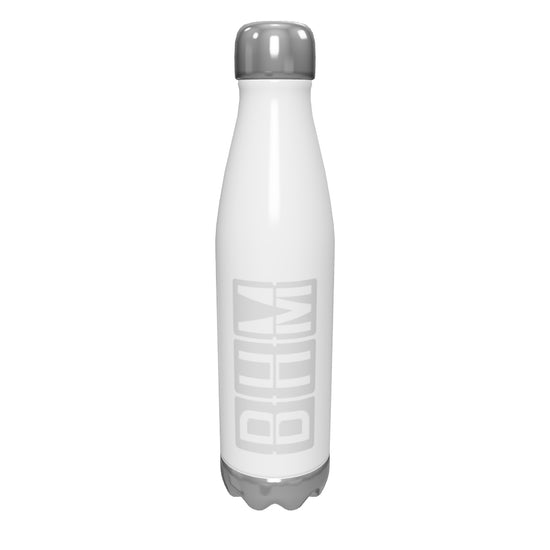 bhm-birmingham-airport-code-water-bottle-with-split-flap-display-design-in-grey