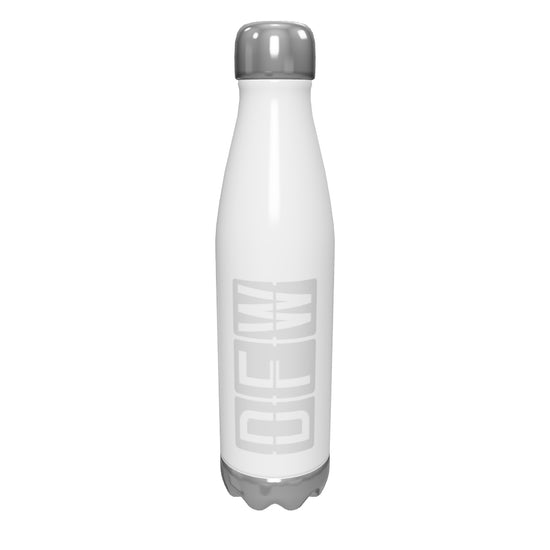 dfw-dallas-airport-code-water-bottle-with-split-flap-display-design-in-grey