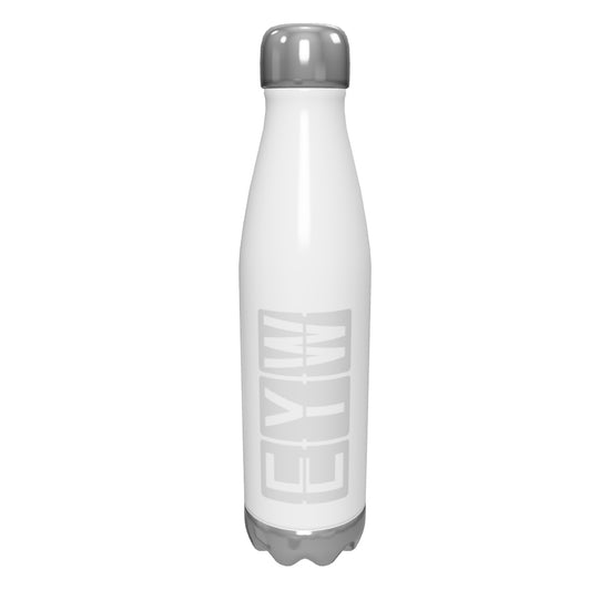eyw-key-west-airport-code-water-bottle-with-split-flap-display-design-in-grey