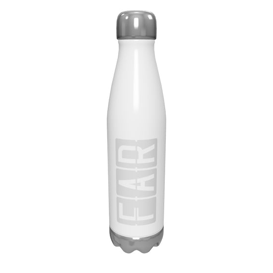 far-fargo-airport-code-water-bottle-with-split-flap-display-design-in-grey