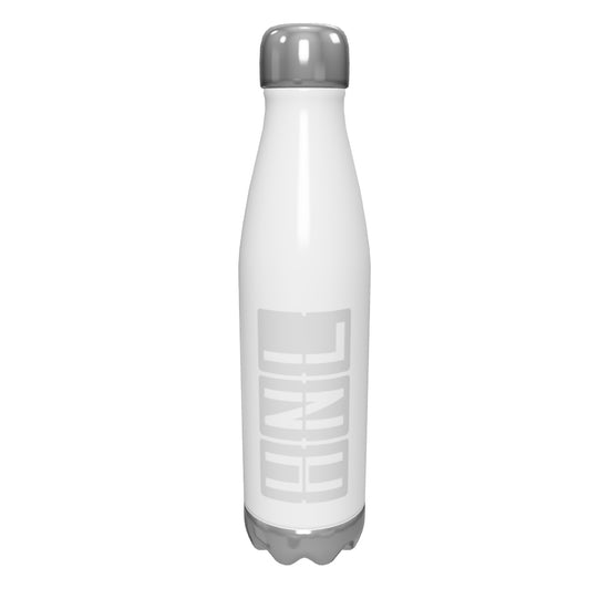 hnl-honolulu-airport-code-water-bottle-with-split-flap-display-design-in-grey