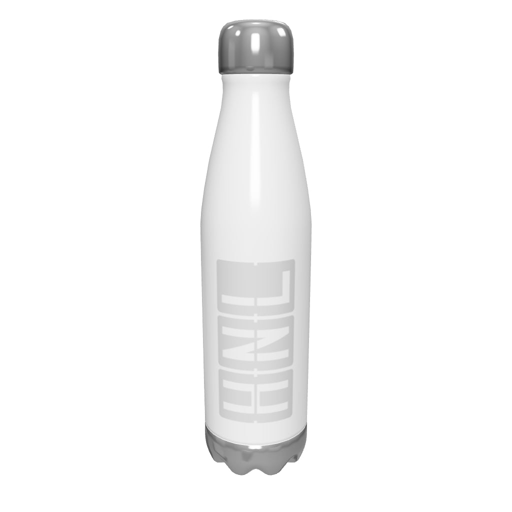 hnl-honolulu-airport-code-water-bottle-with-split-flap-display-design-in-grey