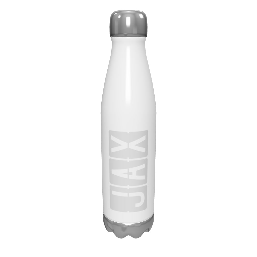 jax-jacksonville-airport-code-water-bottle-with-split-flap-display-design-in-grey