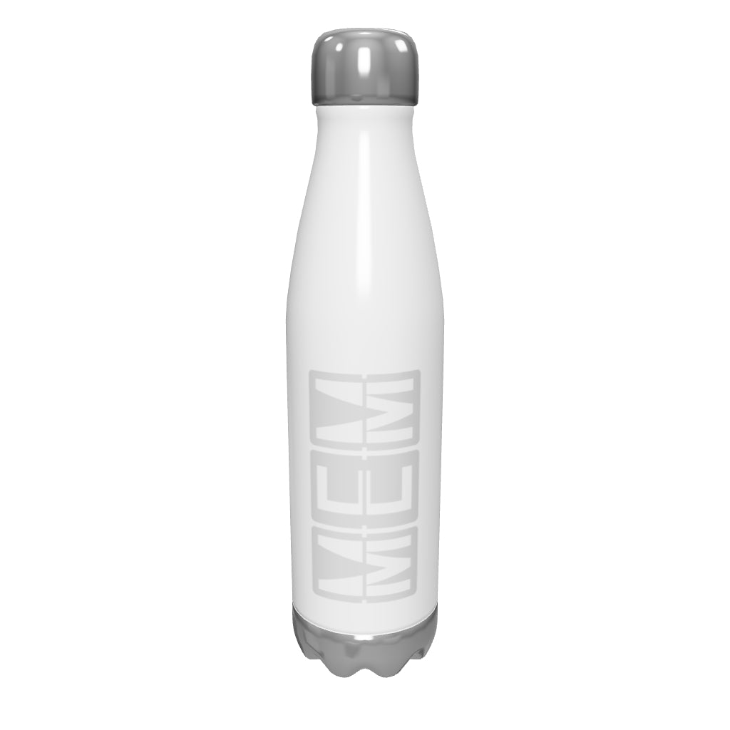 mem-memphis-airport-code-water-bottle-with-split-flap-display-design-in-grey