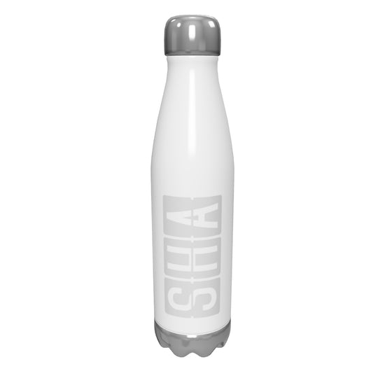 sha-shanghai-airport-code-water-bottle-with-split-flap-display-design-in-grey