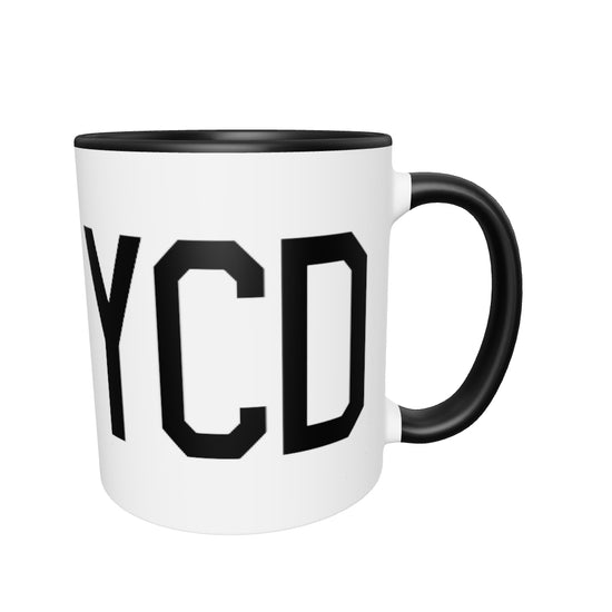 ycd-nanaimo-airport-code-coloured-coffee-mug-with-air-force-lettering-in-black