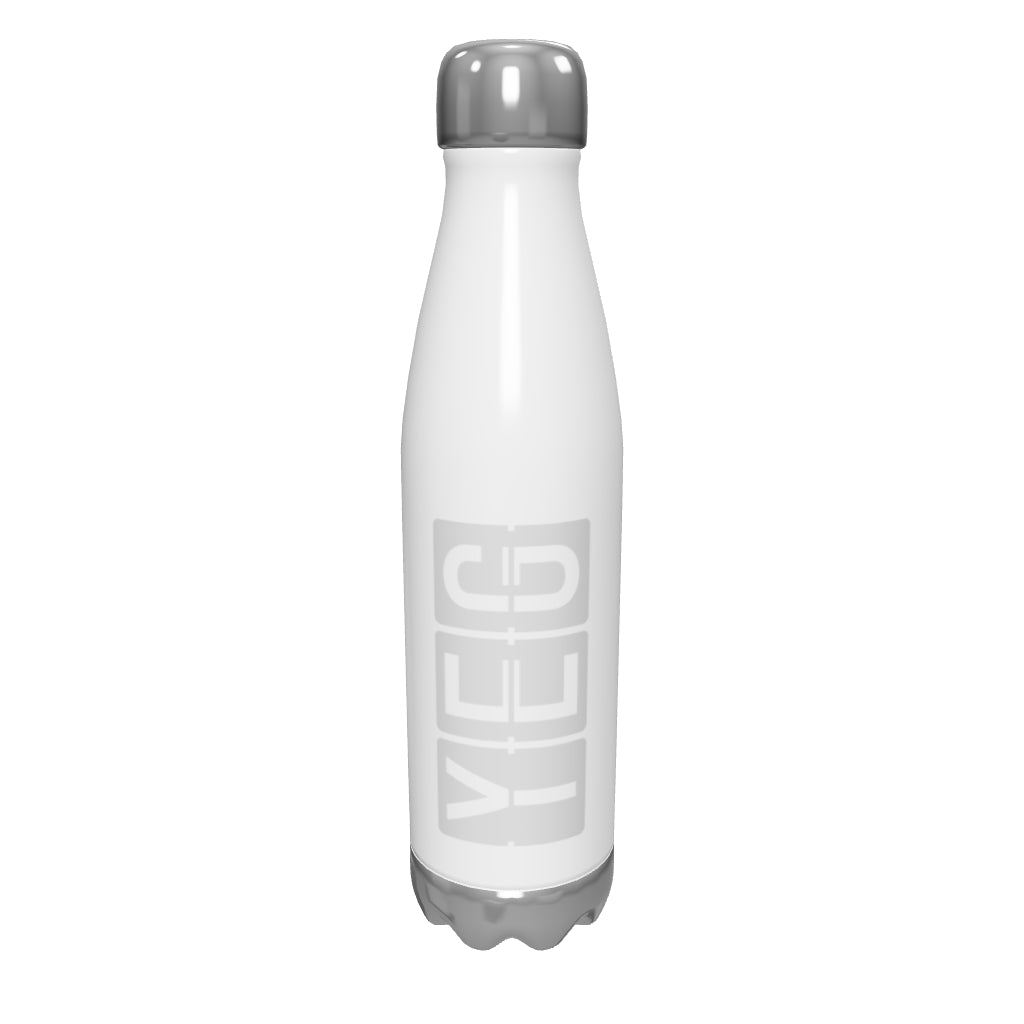 yeg-edmonton-airport-code-water-bottle-with-split-flap-display-design-in-grey