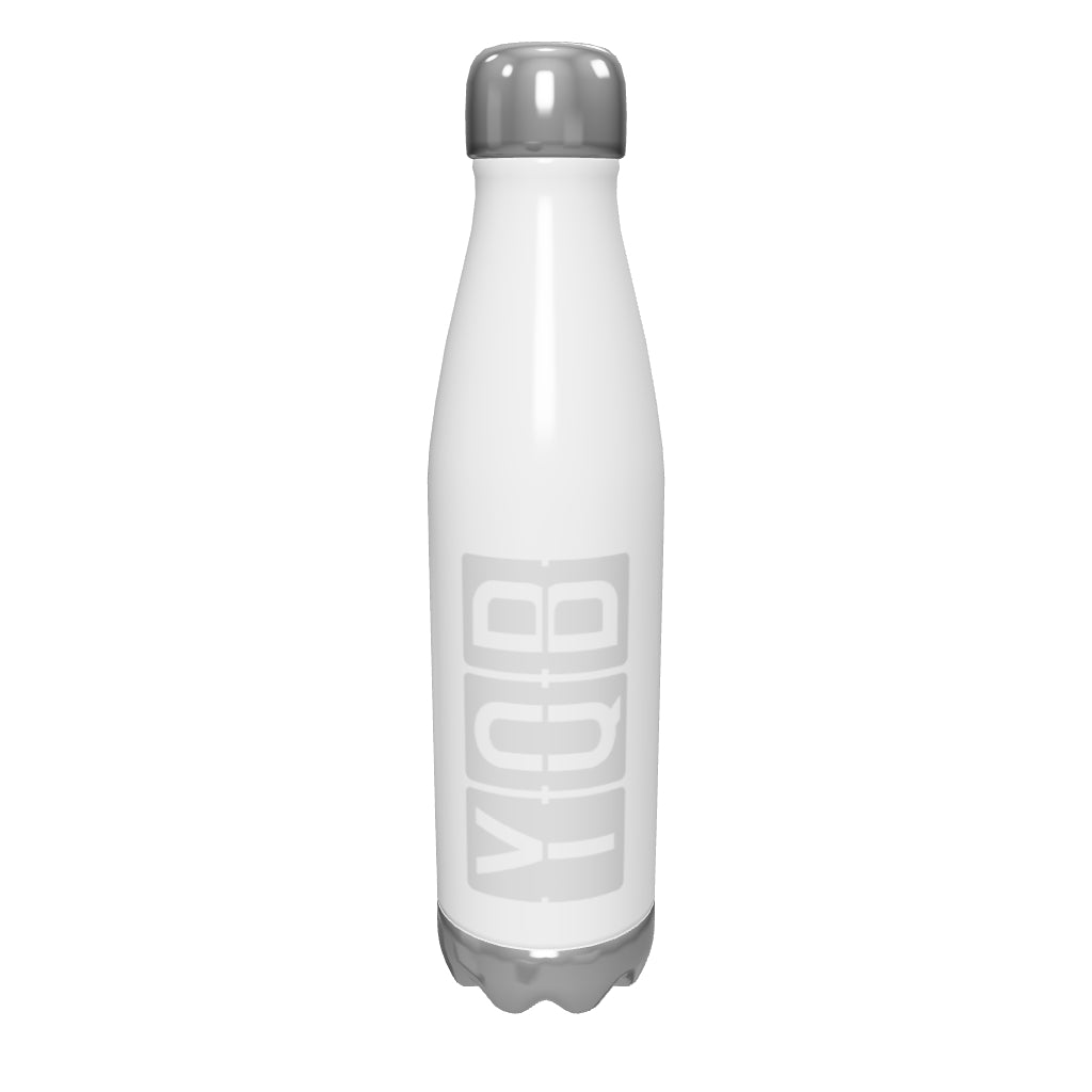 yqb-quebec-city-airport-code-water-bottle-with-split-flap-display-design-in-grey