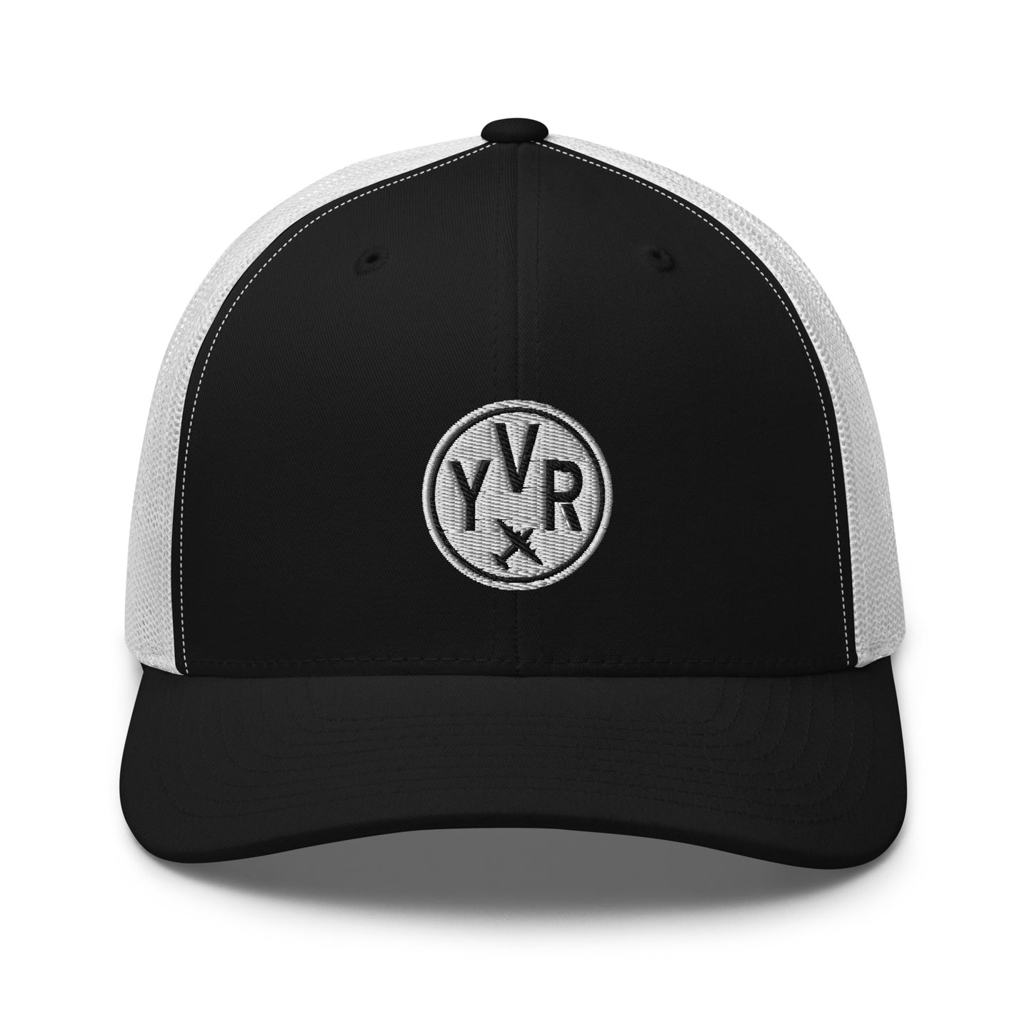 Roundel Trucker Hat - Black & White • YVR Vancouver • YHM Designs - Image 09