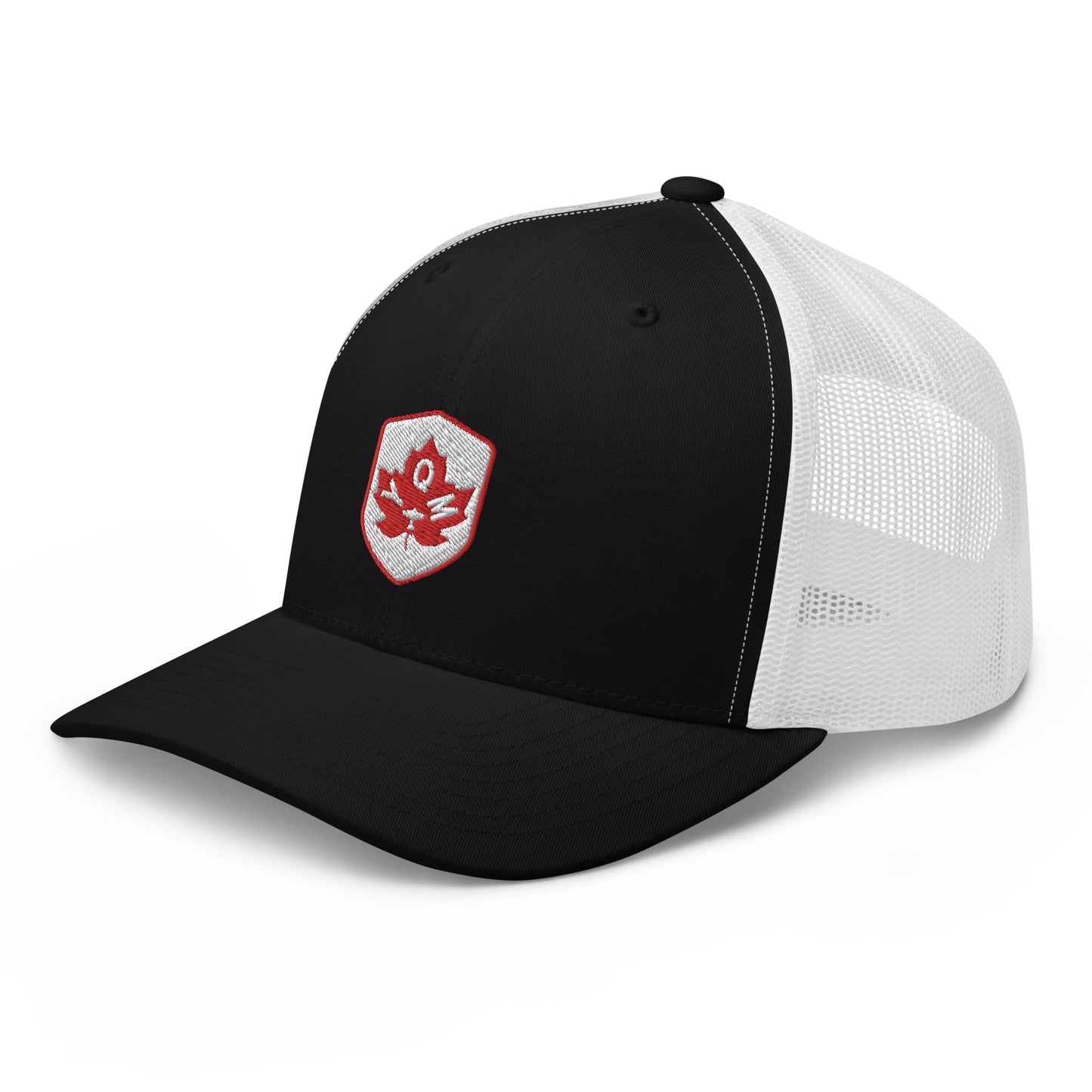 Maple Leaf Trucker Hat - Red/White • YQM Moncton • YHM Designs - Image 13