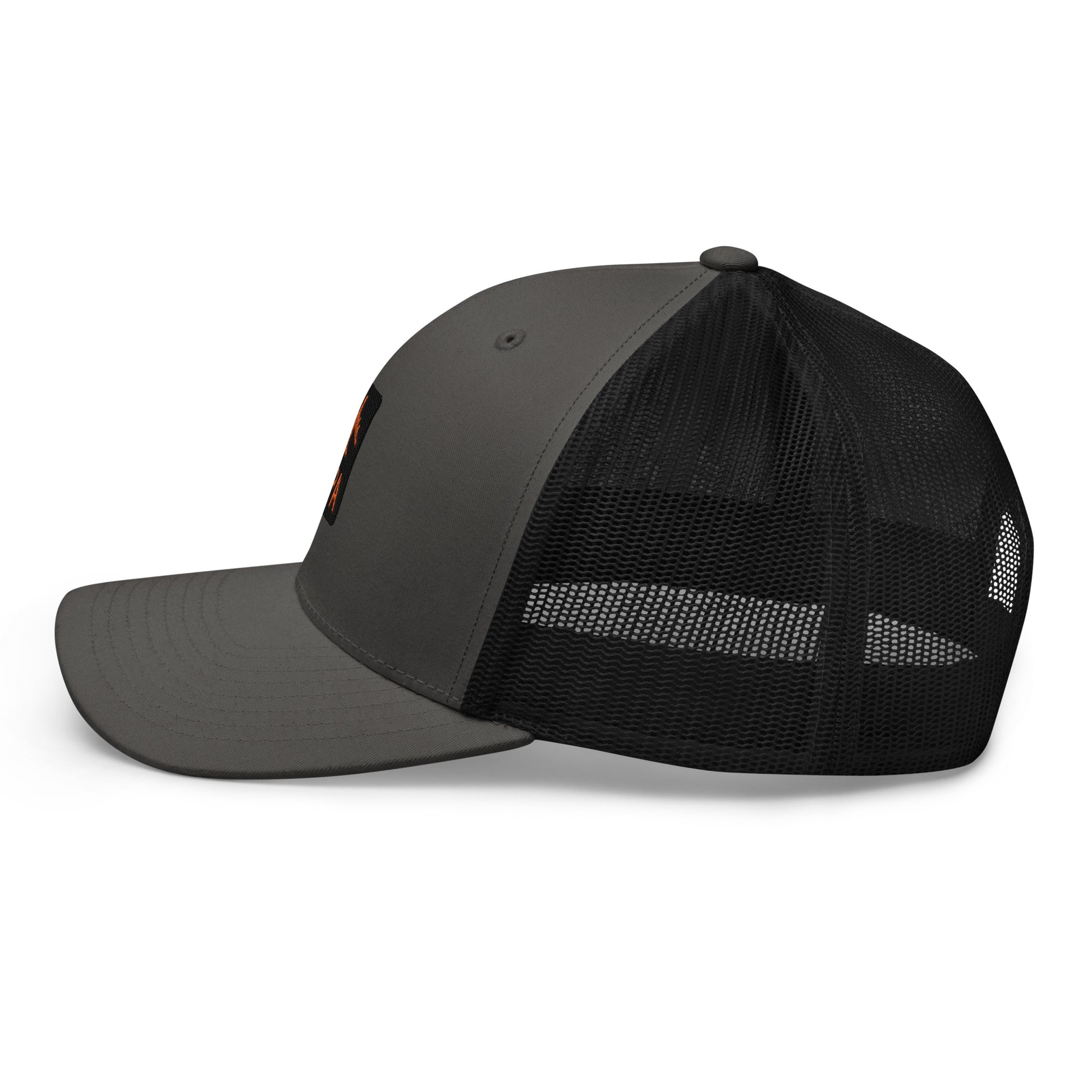 Retro Jetliner Trucker Hat • Black and Orange • TPA Tampa • YHM Designs - Image 07