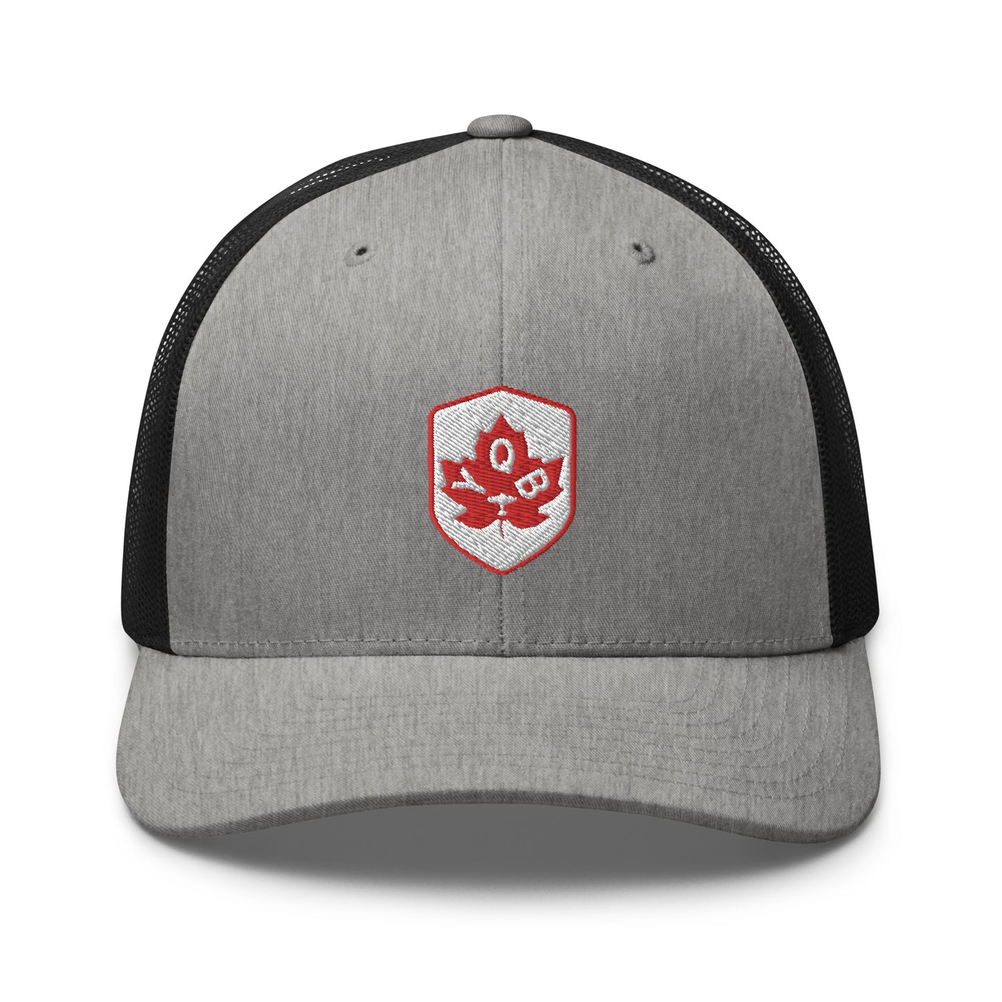 Maple Leaf Trucker Hat - Red/White • YQB Quebec City • YHM Designs - Image 02