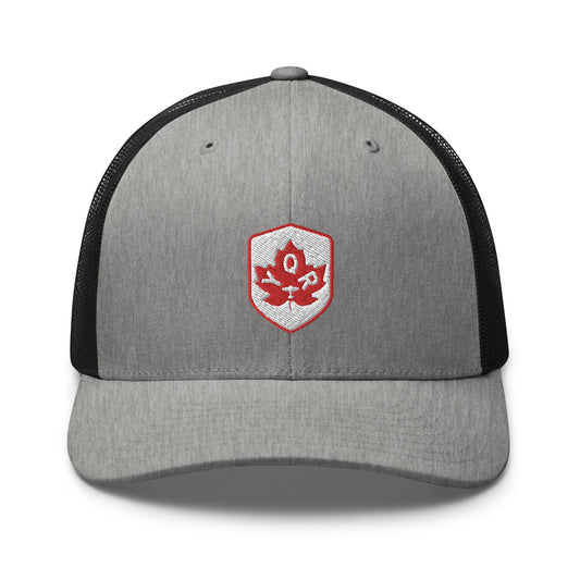 Maple Leaf Trucker Hat - Red/White • YQR Regina • YHM Designs - Image 02