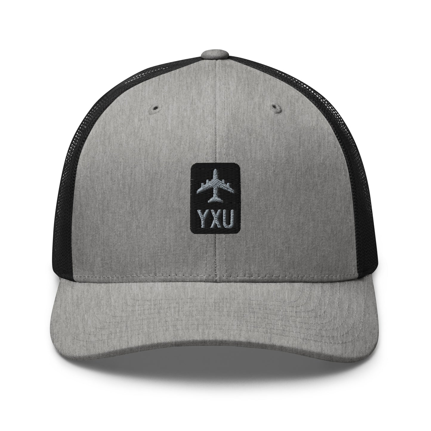 Retro Jetliner Trucker Hat • Black and Grey • YXU London • YHM Designs - Image 05