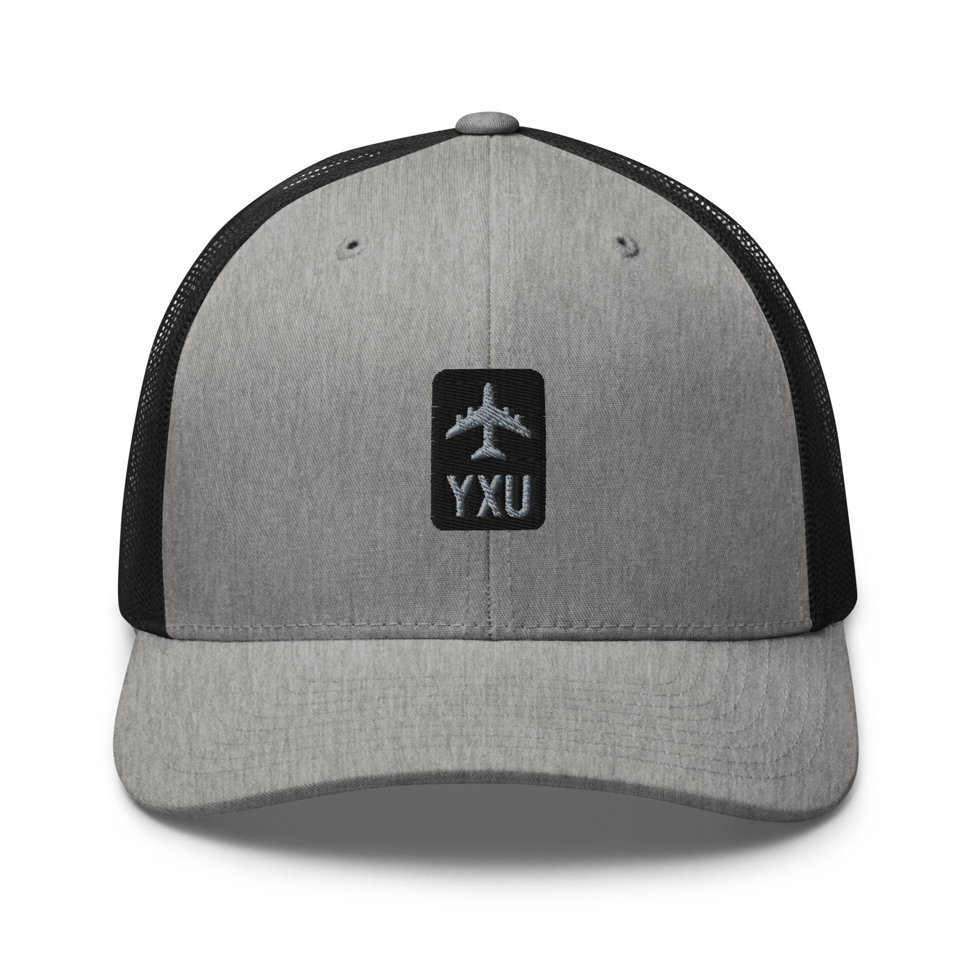 Retro Jetliner Trucker Hat • Black and Grey • YXU London • YHM Designs - Image 05