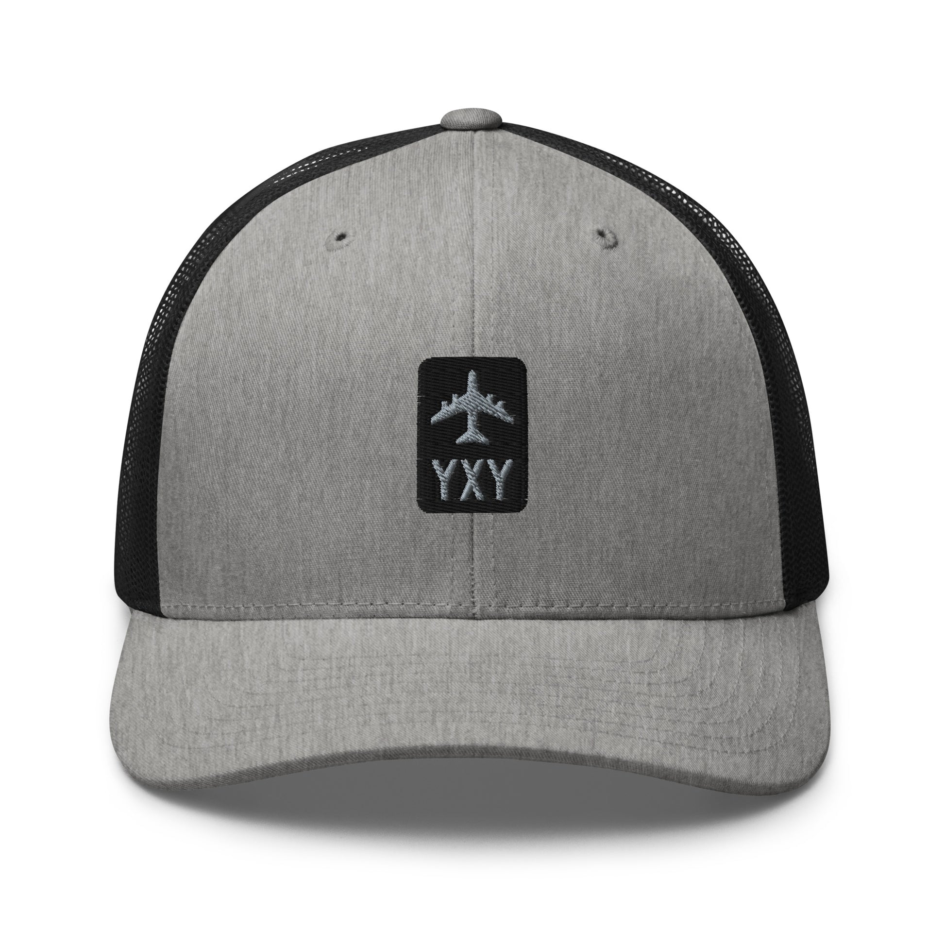 Retro Jetliner Trucker Hat • Black and Grey • YXY Whitehorse Souvenir • YHM Designs - Image 05