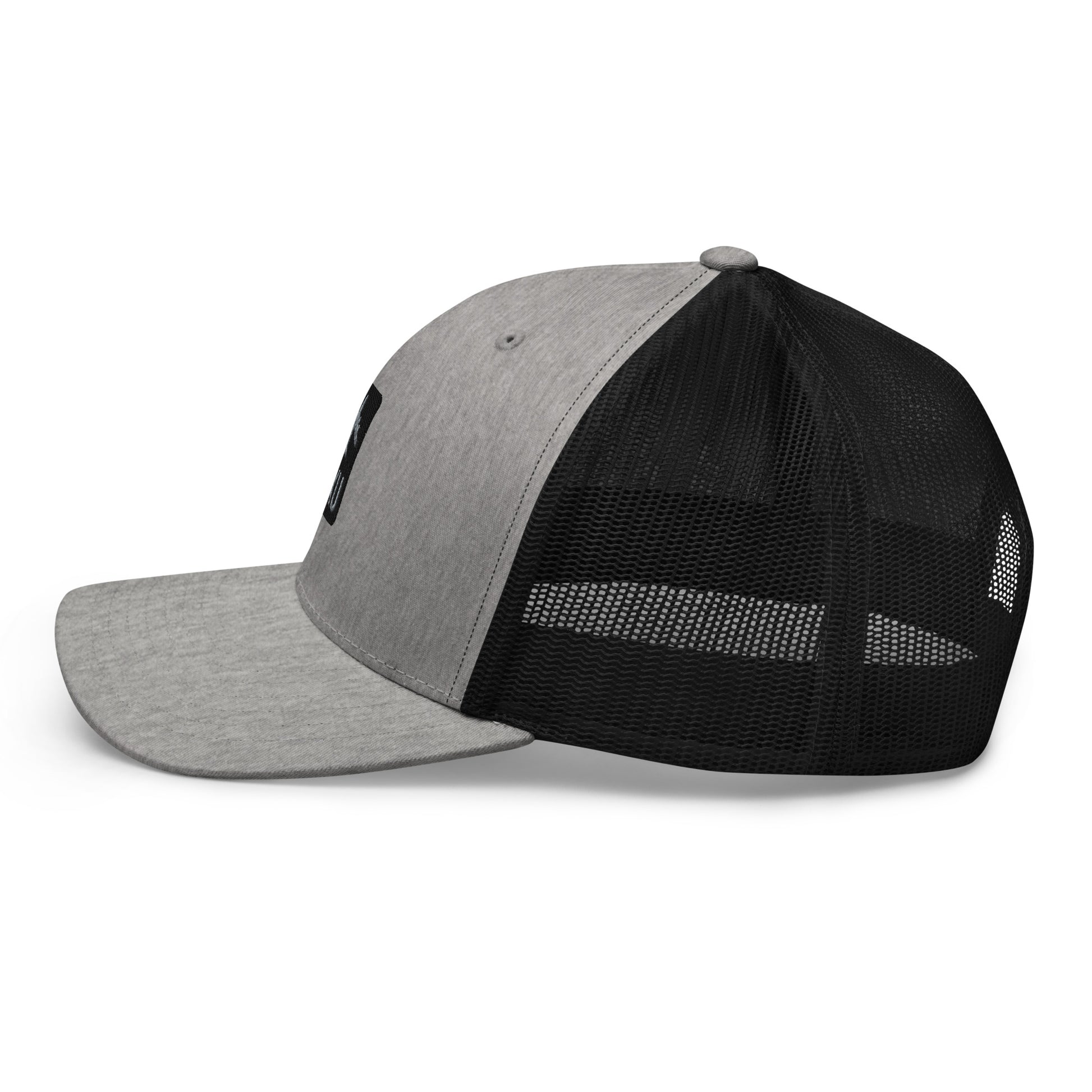 Retro Jetliner Trucker Hat • Black and Grey • YXU London • YHM Designs - Image 07