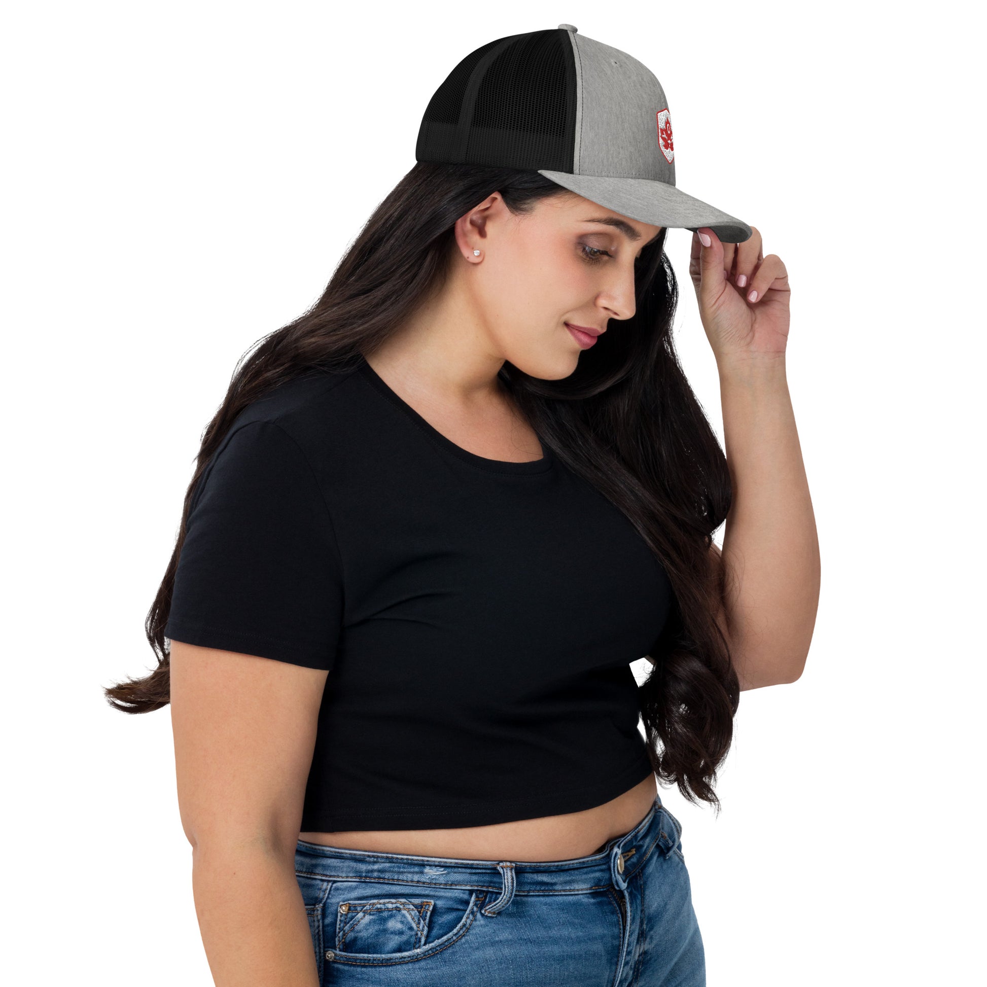 Maple Leaf Trucker Hat - Red/White • YOW Ottawa • YHM Designs - Image 04
