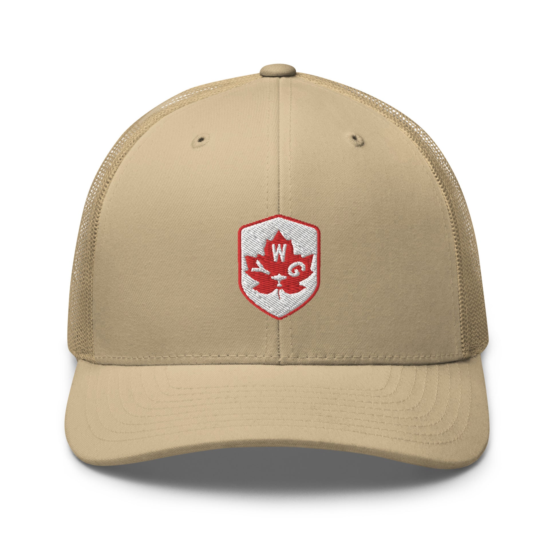 Maple Leaf Trucker Hat - Red/White • YWG Winnipeg • YHM Designs - Image 26