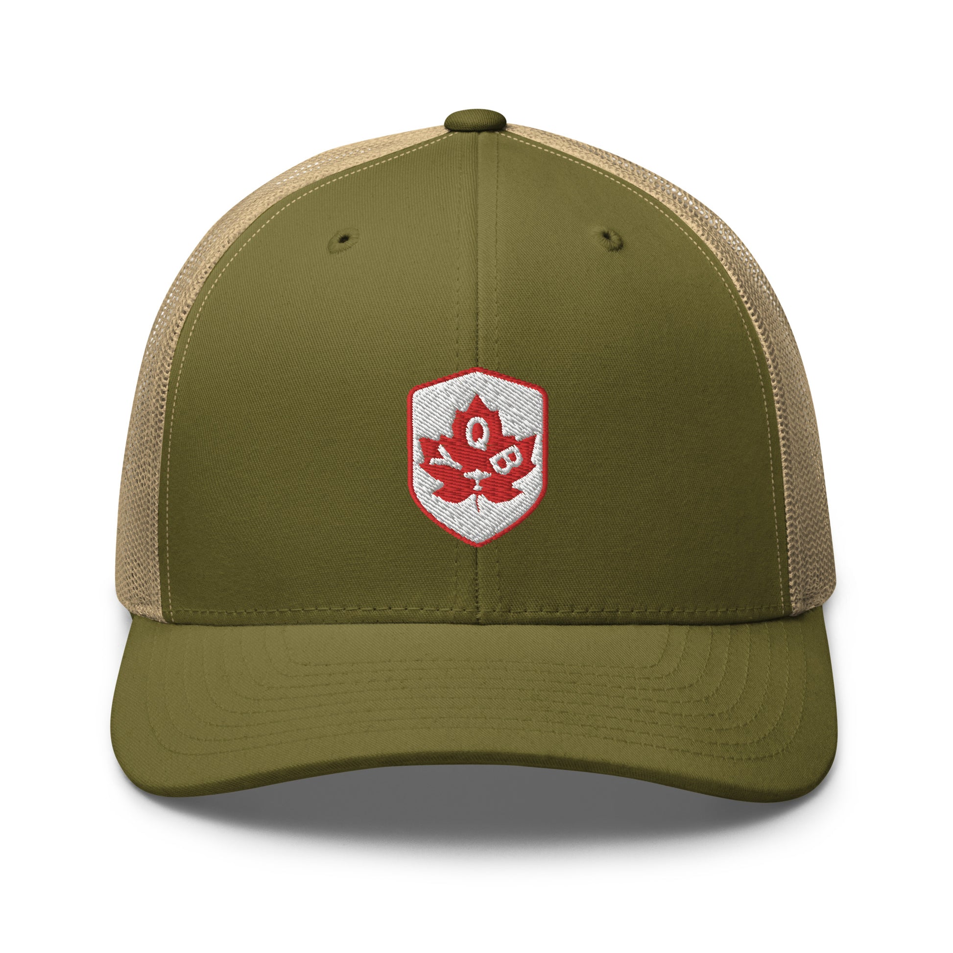 Maple Leaf Trucker Hat - Red/White • YQB Quebec City • YHM Designs - Image 29