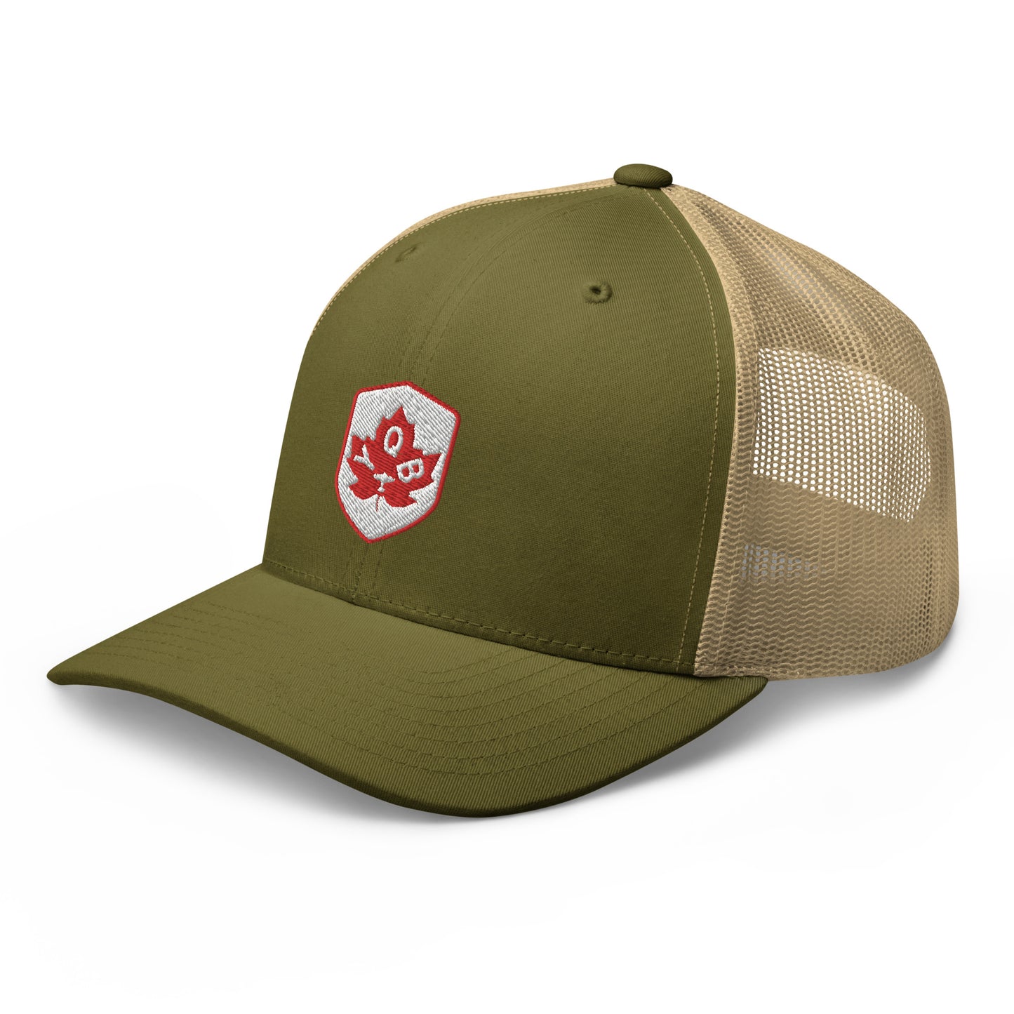 Maple Leaf Trucker Hat - Red/White • YQB Quebec City • YHM Designs - Image 31