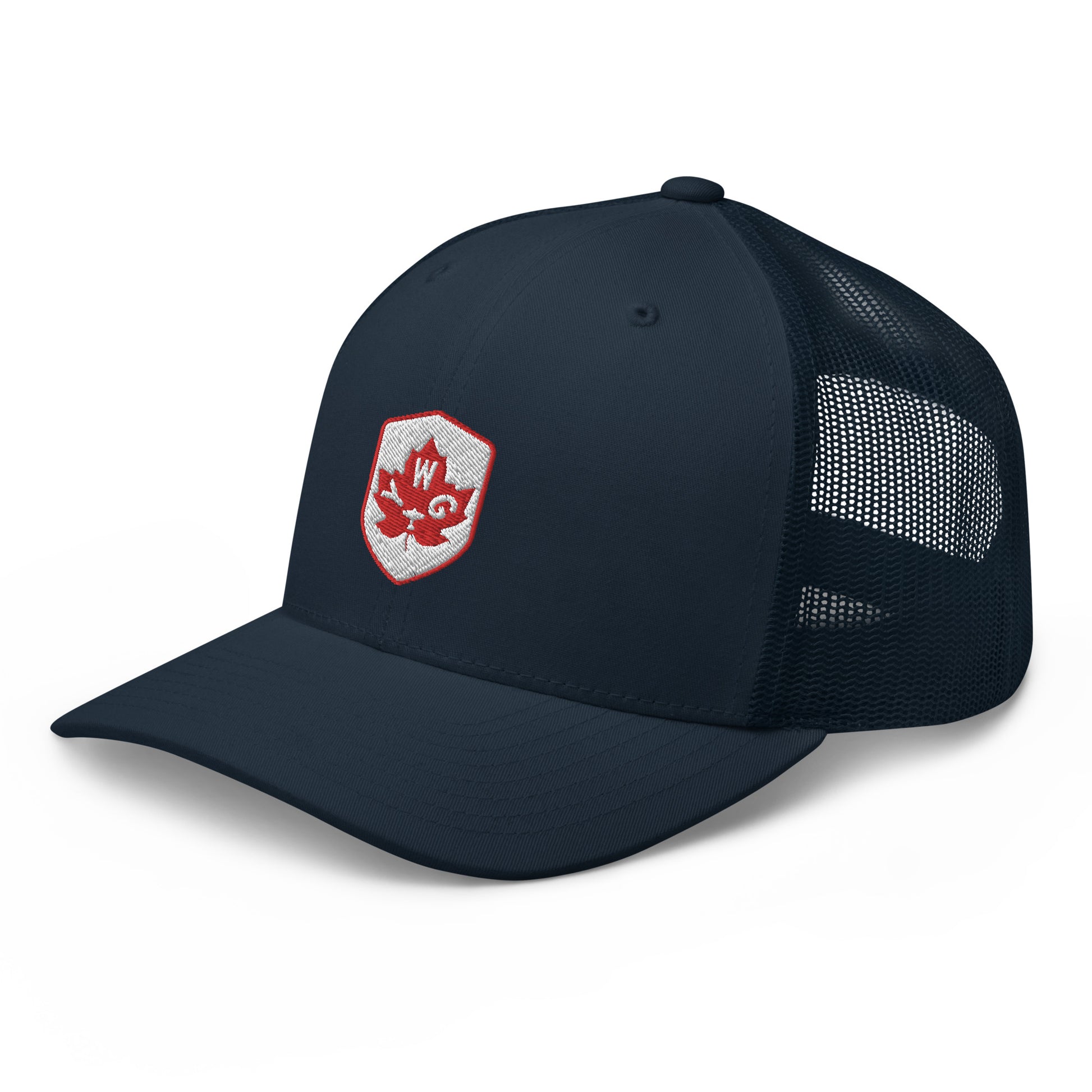 Maple Leaf Trucker Hat - Red/White • YWG Winnipeg • YHM Designs - Image 16