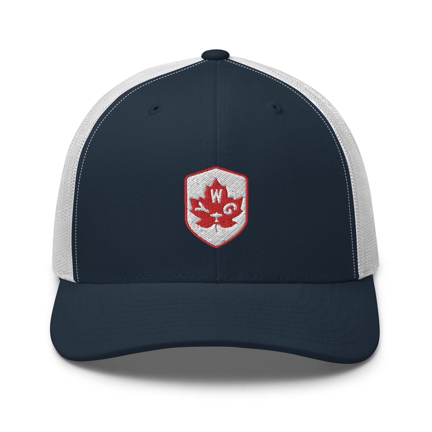 Maple Leaf Trucker Hat - Red/White • YWG Winnipeg • YHM Designs - Image 17
