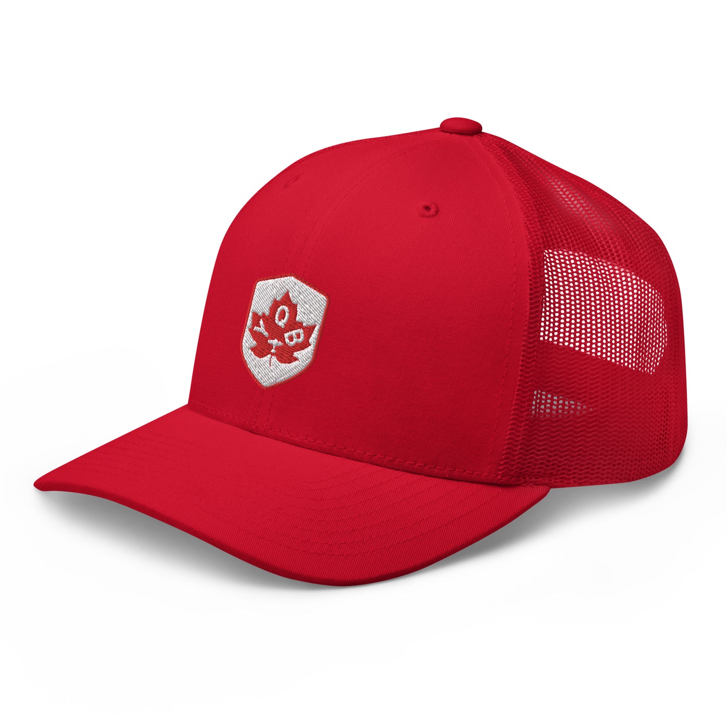 Maple Leaf Trucker Hat - Red/White • YQB Quebec City • YHM Designs - Image 25