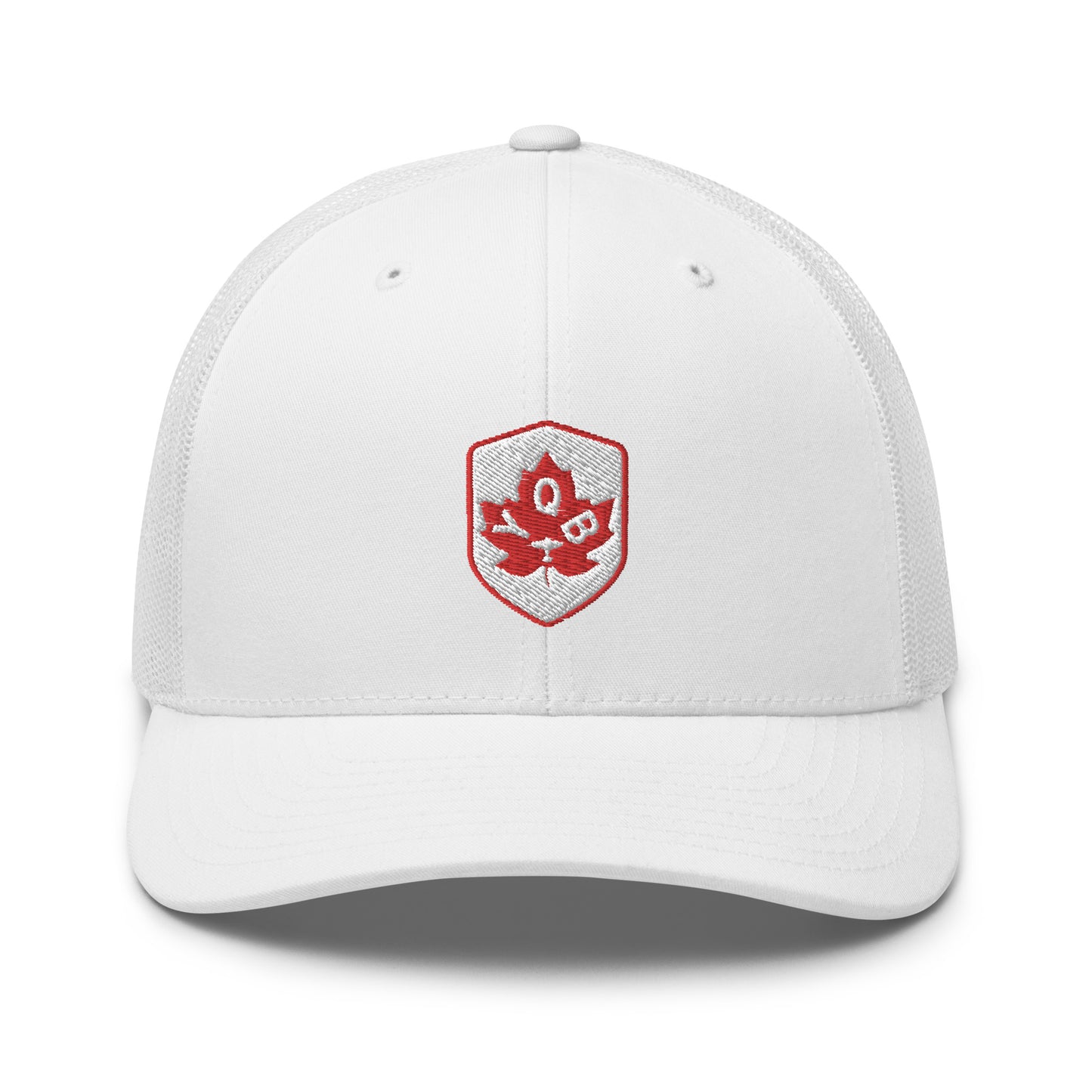 Maple Leaf Trucker Hat - Red/White • YQB Quebec City • YHM Designs - Image 32
