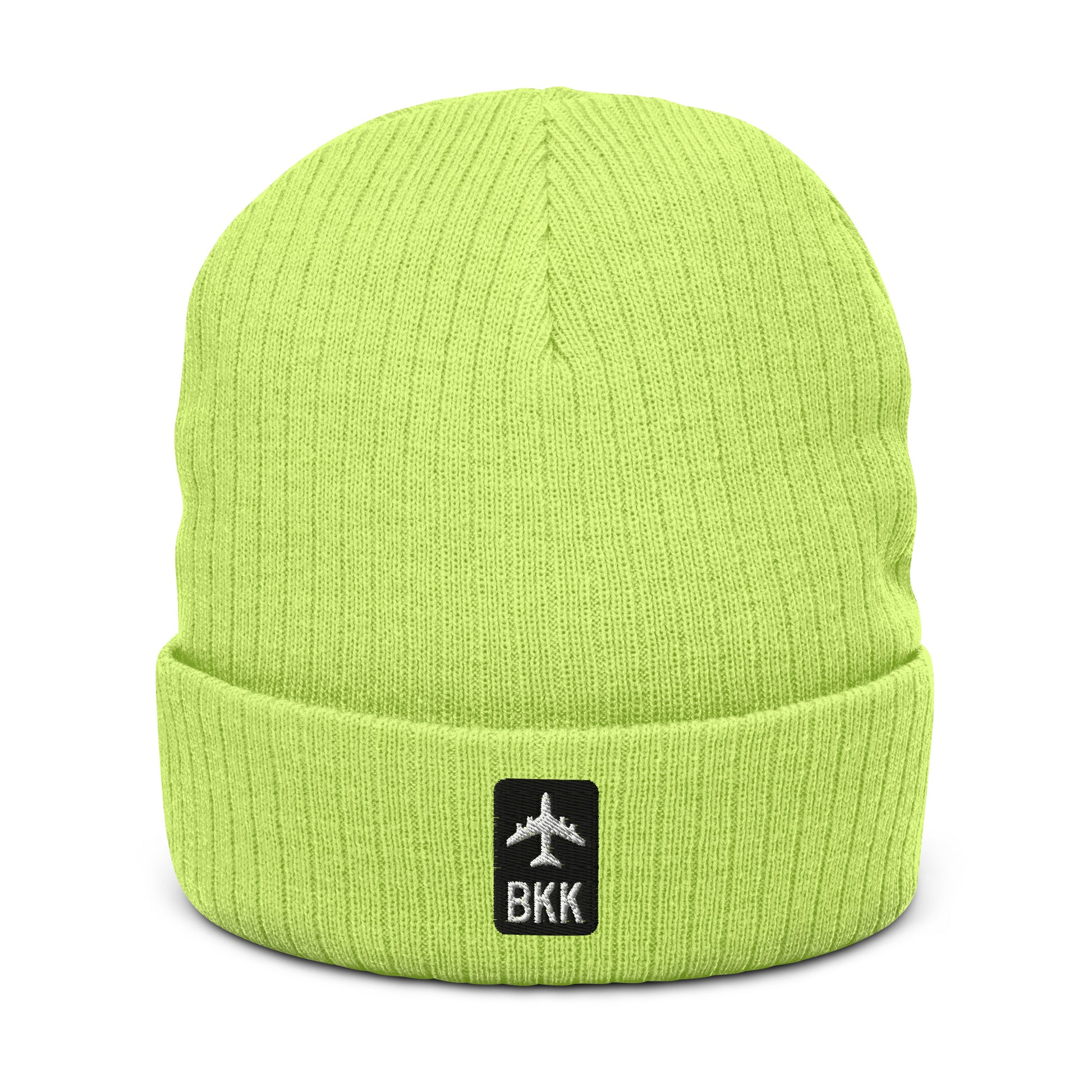 Jetliner Ribbed Knit Beanie • Black/White • BKK Bangkok • YHM Designs - Image 11