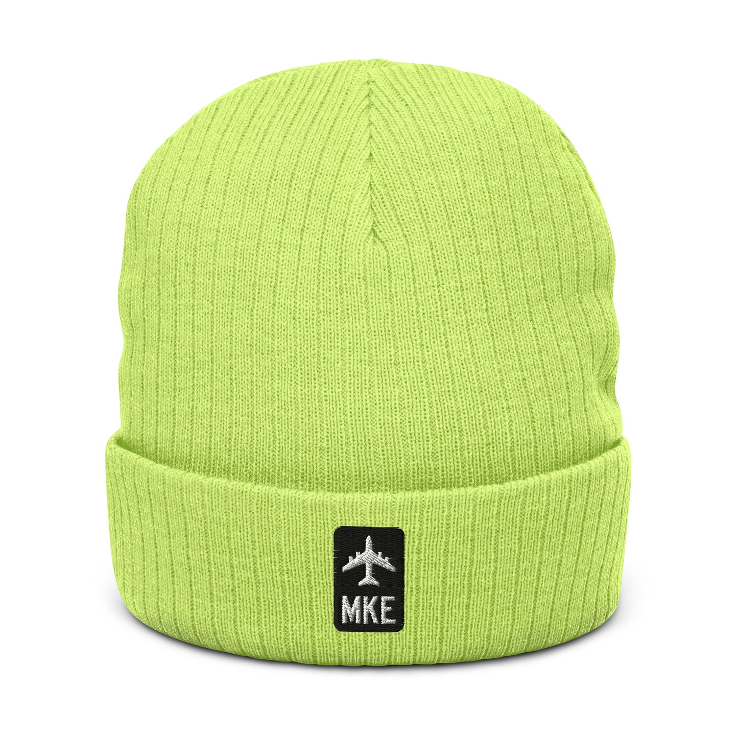 Jetliner Ribbed Knit Beanie • Black/White • MKE Milwaukee • YHM Designs - Image 11