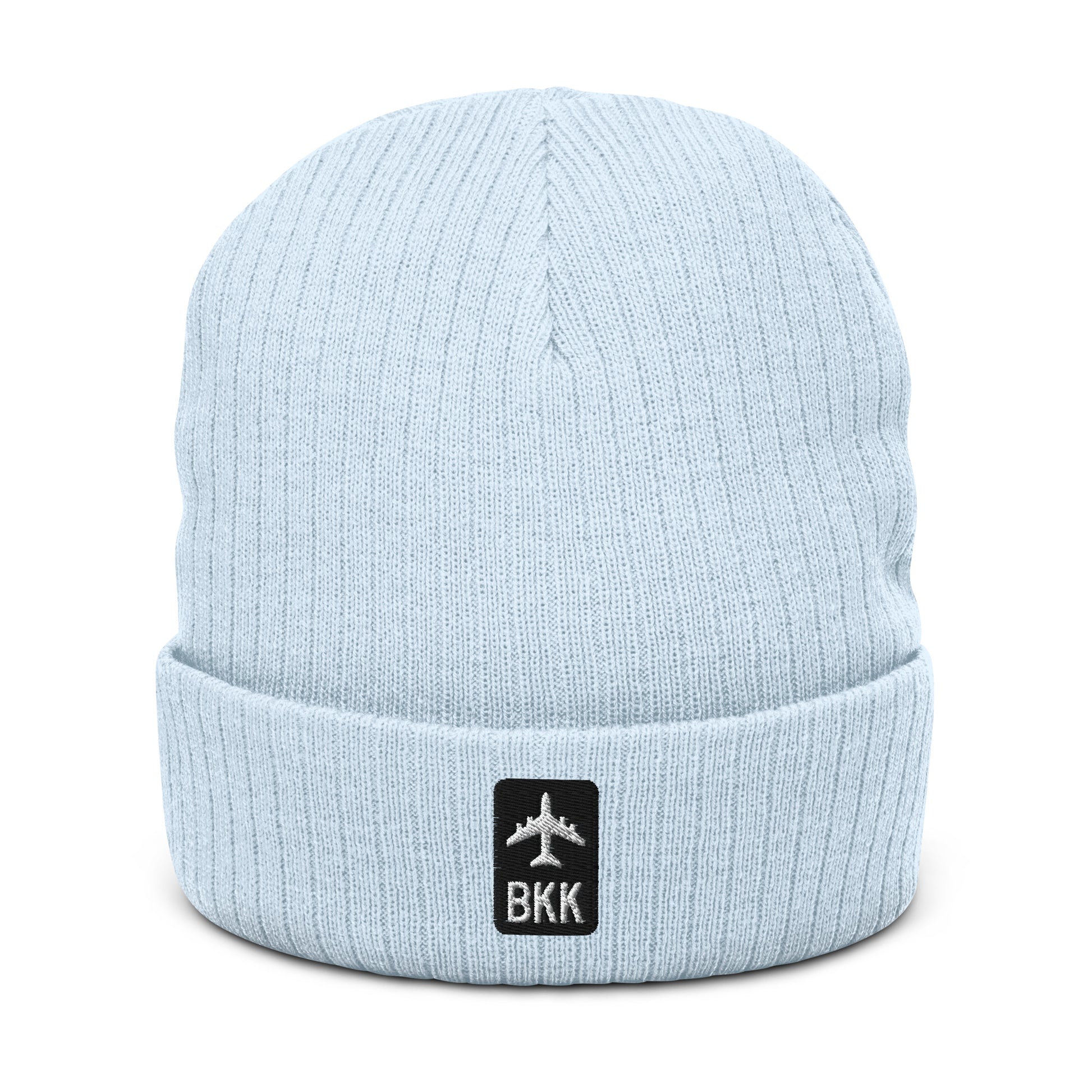 Jetliner Ribbed Knit Beanie • Black/White • BKK Bangkok • YHM Designs - Image 12