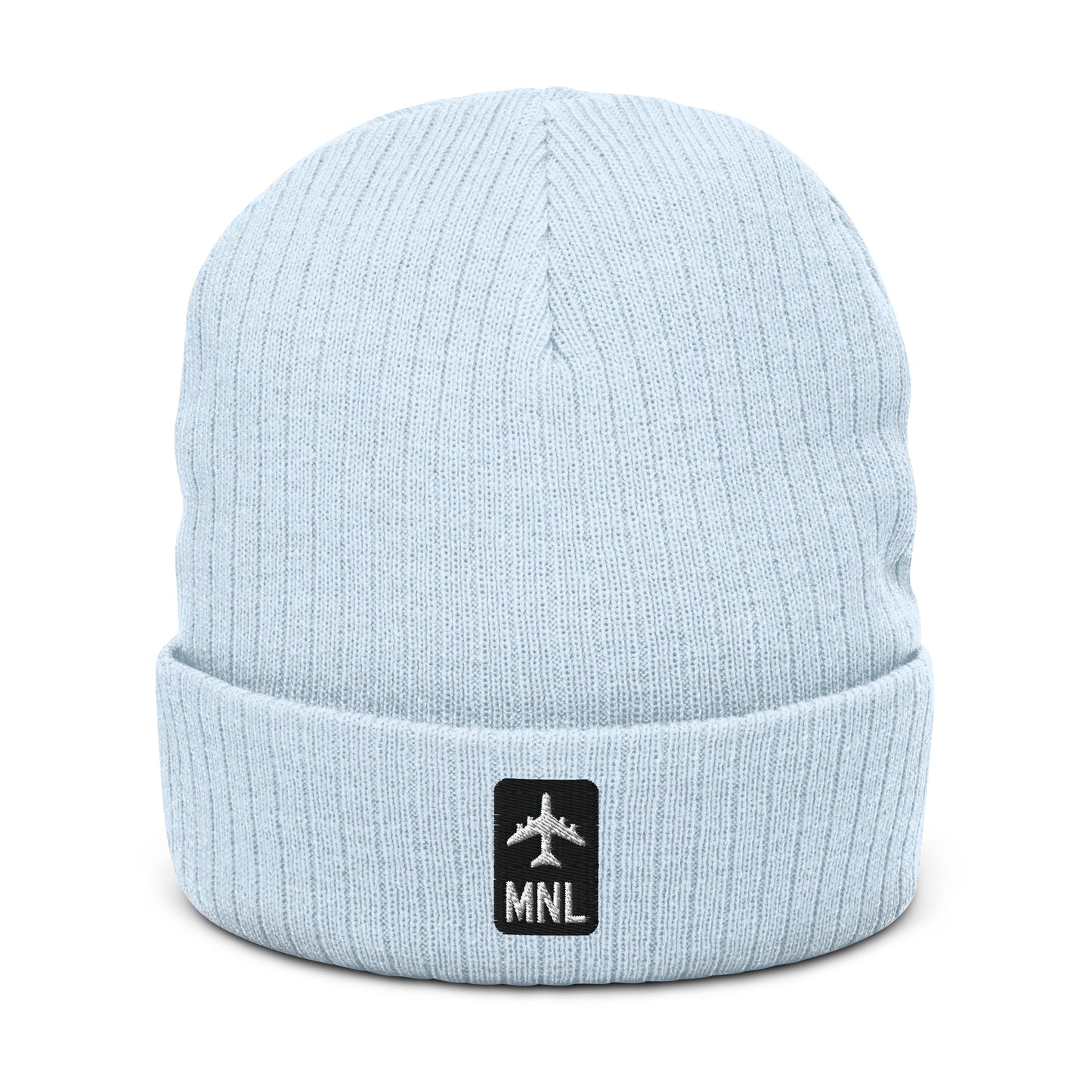 Jetliner Ribbed Knit Beanie • Black/White • MNL Manila Souvenir • YHM Designs - Image 12