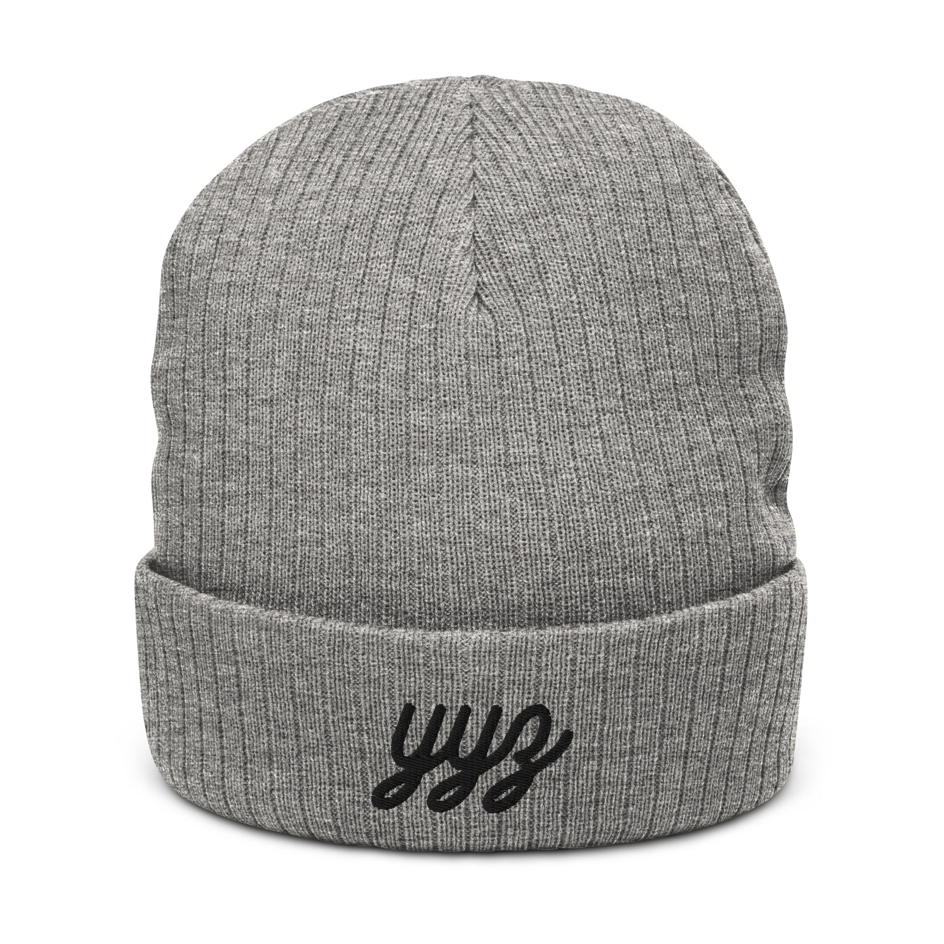 Vintage Script Recycled Cuffed Beanie • YYZ Toronto • YHM Designs - Image 03