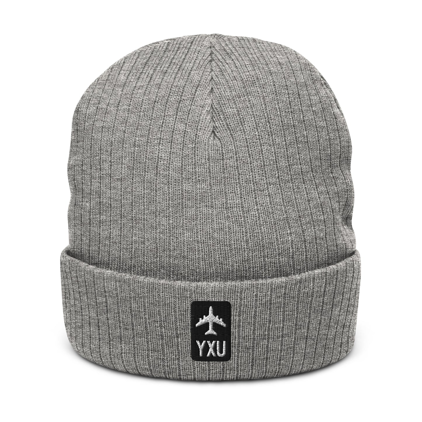 Jetliner Ribbed Knit Beanie • Black/White • YXU London • YHM Designs - Image 09