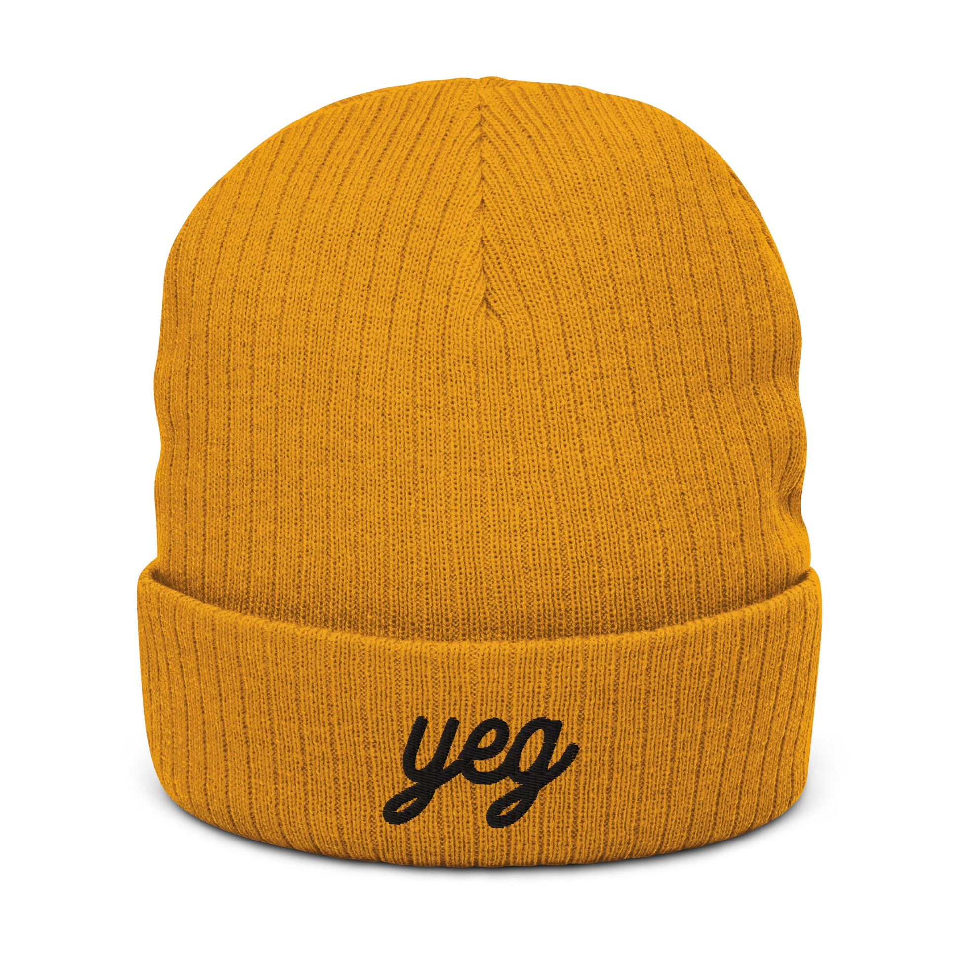 Vintage Script Recycled Cuffed Beanie • YEG Edmonton • YHM Designs - Image 02