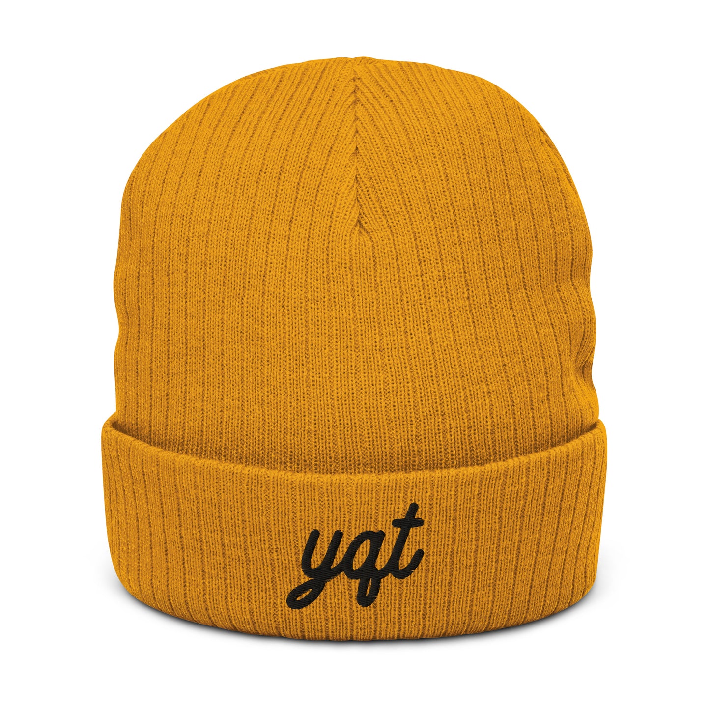Vintage Script Recycled Cuffed Beanie • YQT Thunder Bay • YHM Designs - Image 02