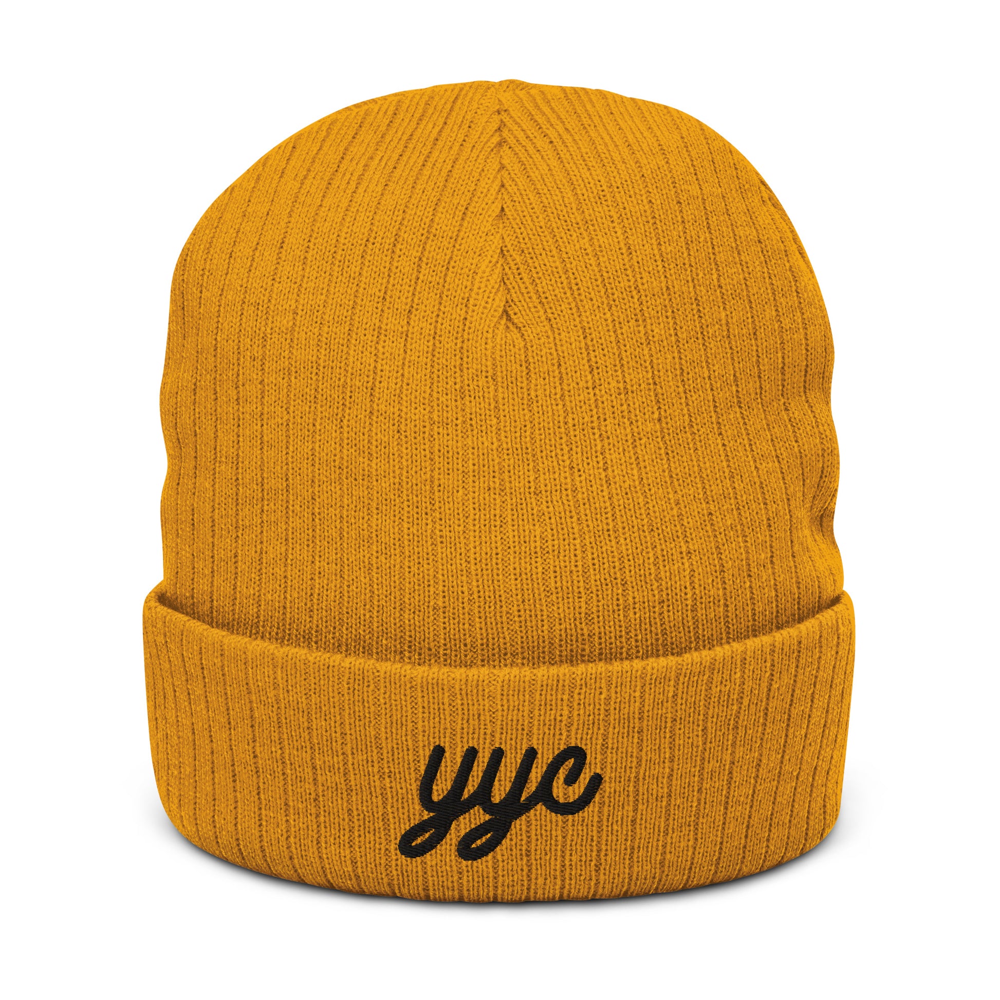 Vintage Script Recycled Cuffed Beanie • YYC Calgary • YHM Designs - Image 02