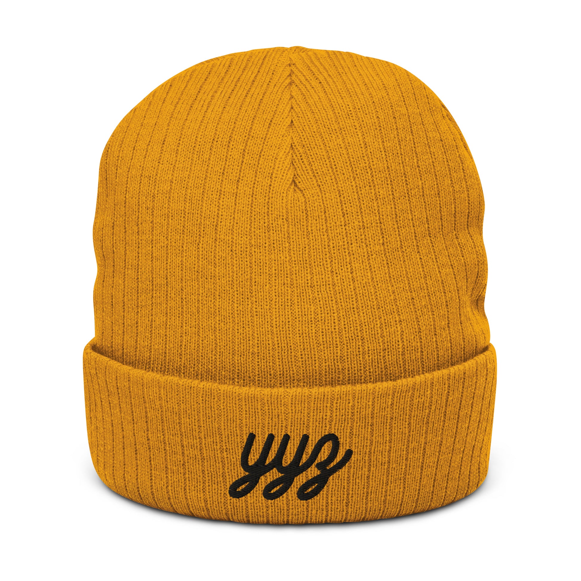 Vintage Script Recycled Cuffed Beanie • YYZ Toronto • YHM Designs - Image 02