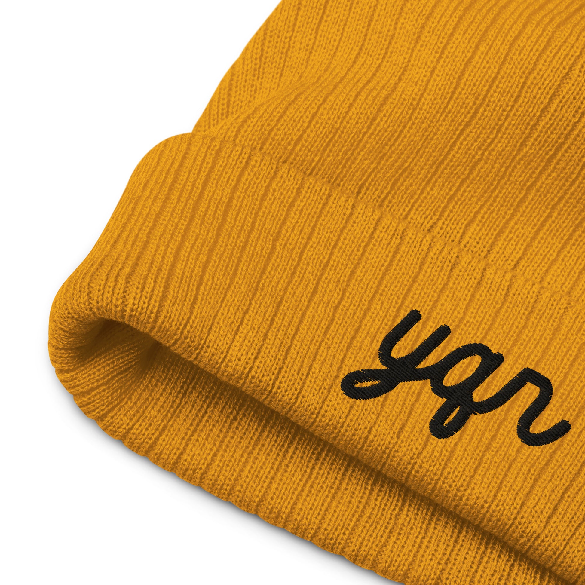 Vintage Script Recycled Cuffed Beanie • YQR Regina • YHM Designs - Image 06