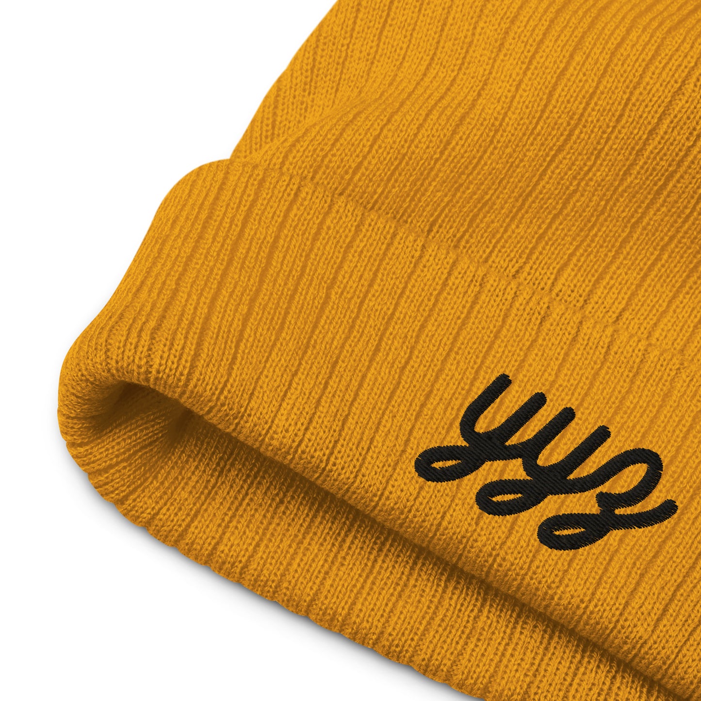 Vintage Script Recycled Cuffed Beanie • YYZ Toronto • YHM Designs - Image 06