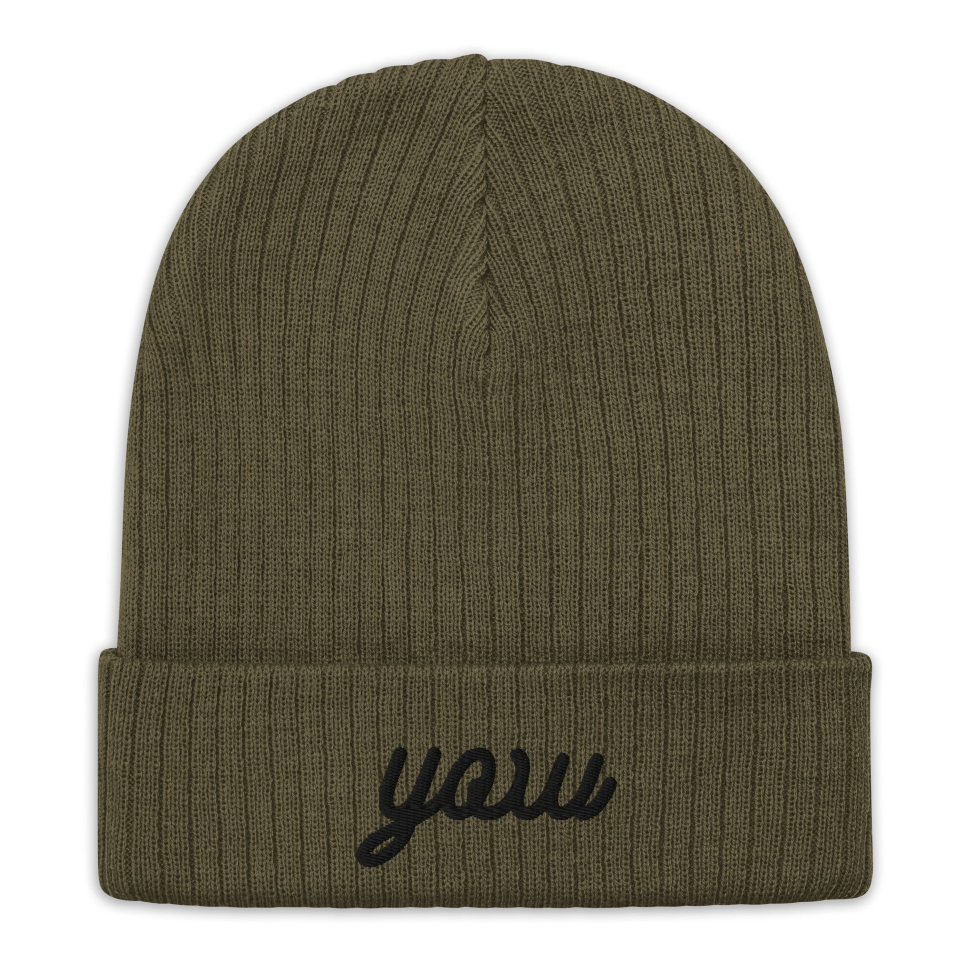 Vintage Script Recycled Cuffed Beanie • YOW Ottawa • YHM Designs - Image 09