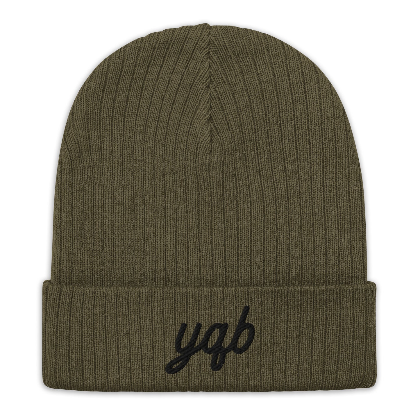 Vintage Script Recycled Cuffed Beanie • YQB Quebec City • YHM Designs - Image 09